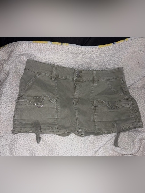 Fashion Nova Dresses & Skirts - Fashion Nova Olive Utility Mini Skirt with Ring Details